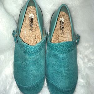 High End Teal Clogs